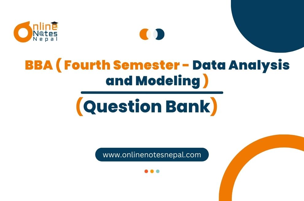 Question Bank of Data Analysis and Modeling Photo